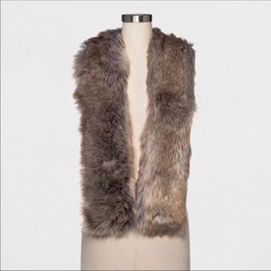A New Day Women's Faux Fur Stole Brown